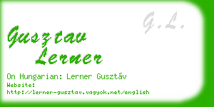 gusztav lerner business card